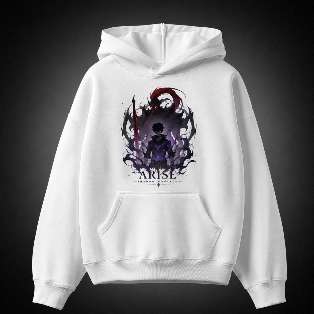 Sung Jin-Woo Solo Leveling Anime Hoodie - Crimson Shadow Sovereign