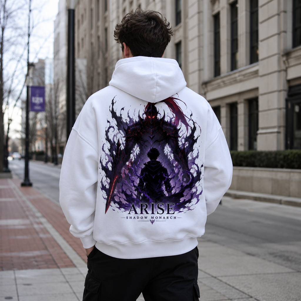 Sung Jin-Woo Solo Leveling Anime Hoodie - Crimson Shadow Sovereign