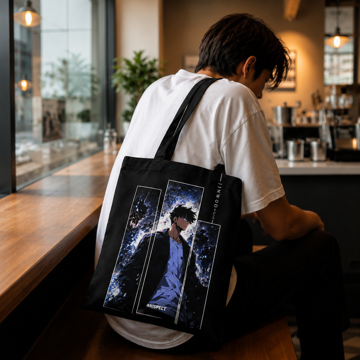 Sung Jin-Woo Solo Leveling Anime Canvas Tote Bag - Jinwoo Triptych