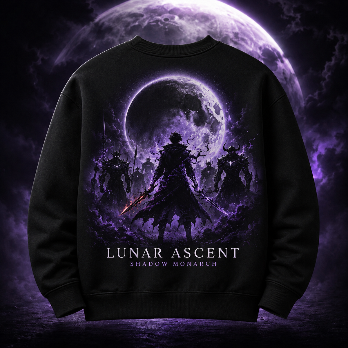 Sung Jin-Woo Solo Leveling Anime Sweatshirt - Lunar Ascent