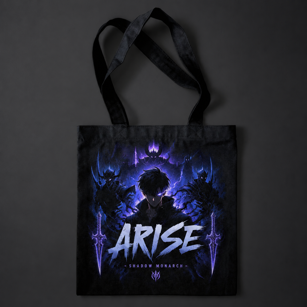 Sung Jin-Woo Solo Leveling Anime Canvas Tote Bag - Monarch Ascension