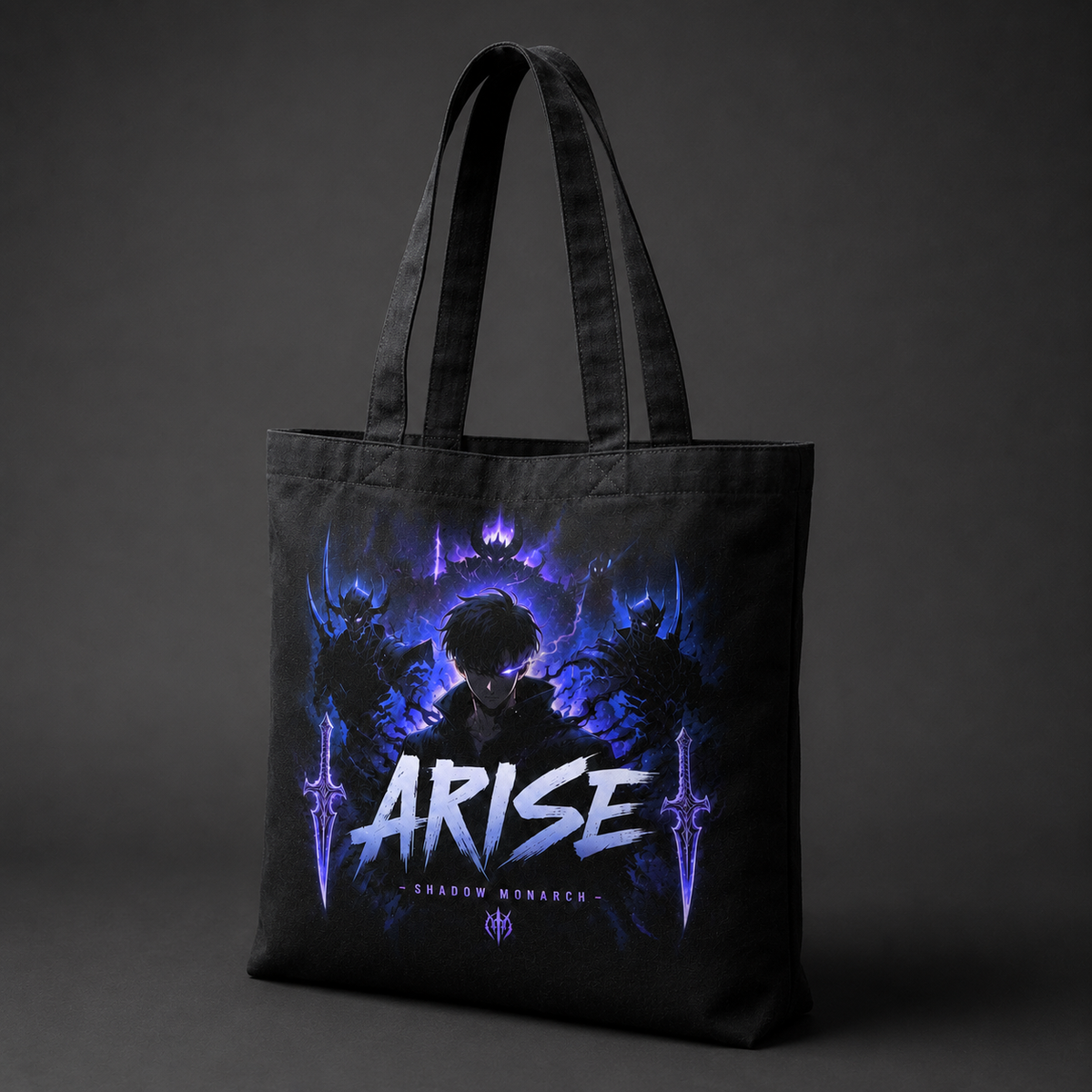Sung Jin-Woo Solo Leveling Anime Canvas Tote Bag - Monarch Ascension