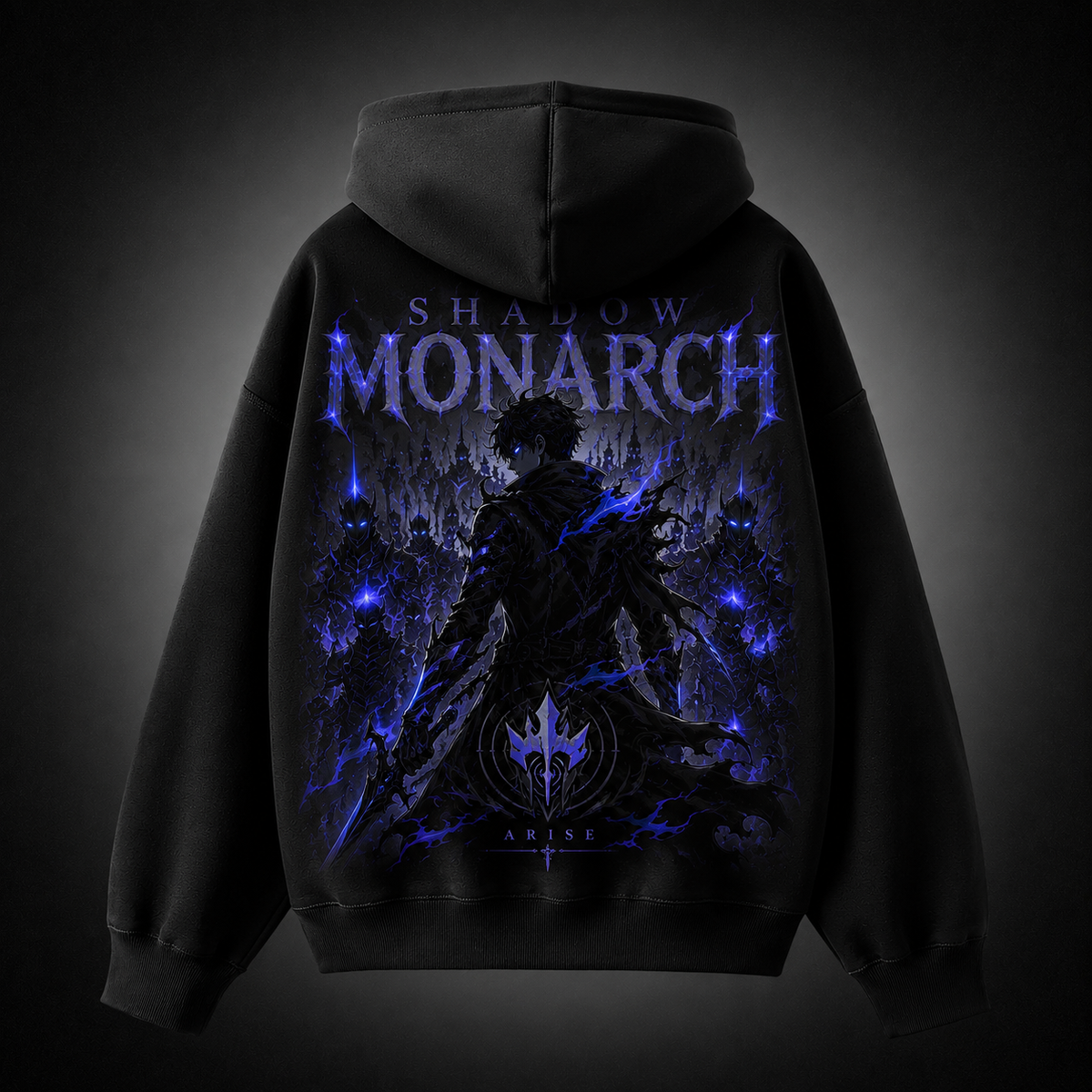 Sung Jin-Woo Solo Leveling Anime Hoodie - Monarch Kneeling Rise