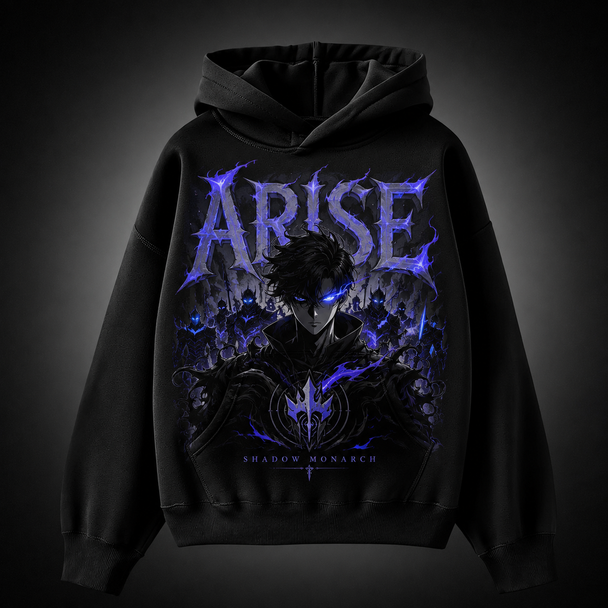 Sung Jin-Woo Solo Leveling Anime Hoodie - Monarch Kneeling Rise