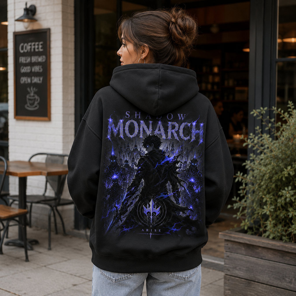Sung Jin-Woo Solo Leveling Anime Hoodie - Monarch Kneeling Rise