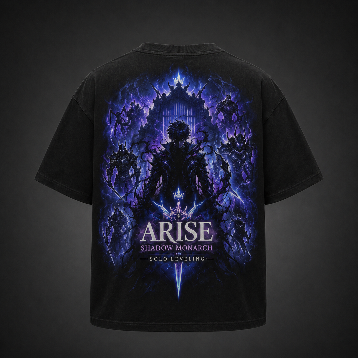 Sung Jin-Woo Solo Leveling Anime Graphic Tee - Monarch Of Shadows