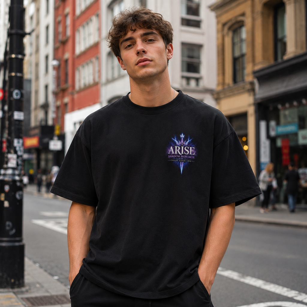 Sung Jin-Woo Solo Leveling Anime Graphic Tee - Monarch Of Shadows