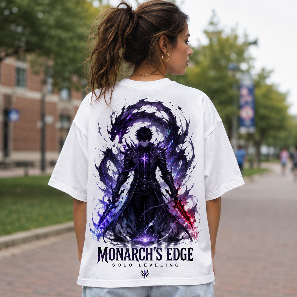 Sung Jin-Woo Solo Leveling Anime Graphic Tee - Monarch's Edge