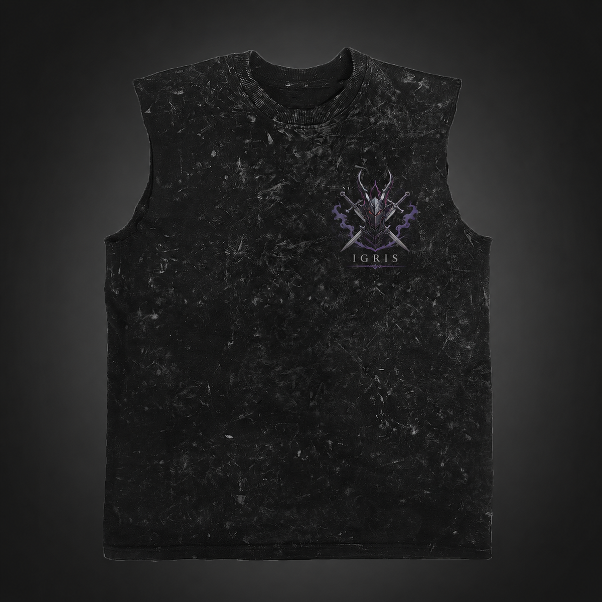 Sung Jin-Woo Solo Leveling Anime Tank Top - Rise Of The Monarch Acid Wash Vest