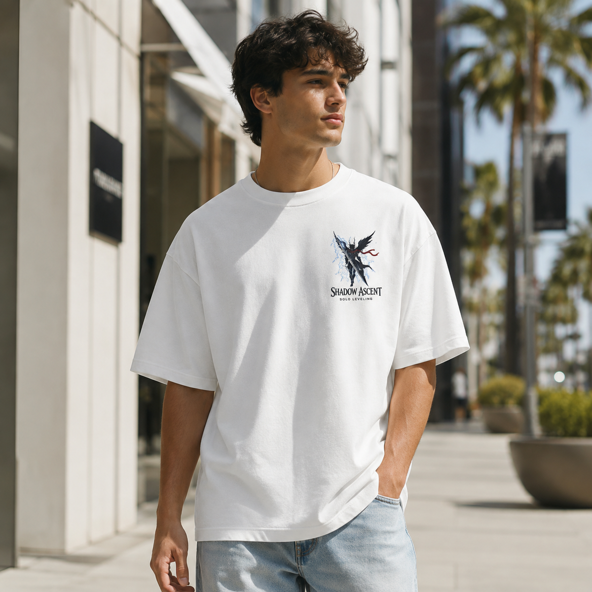 Sung Jin-Woo Solo Leveling Anime Graphic Tee - Shadow Ascent