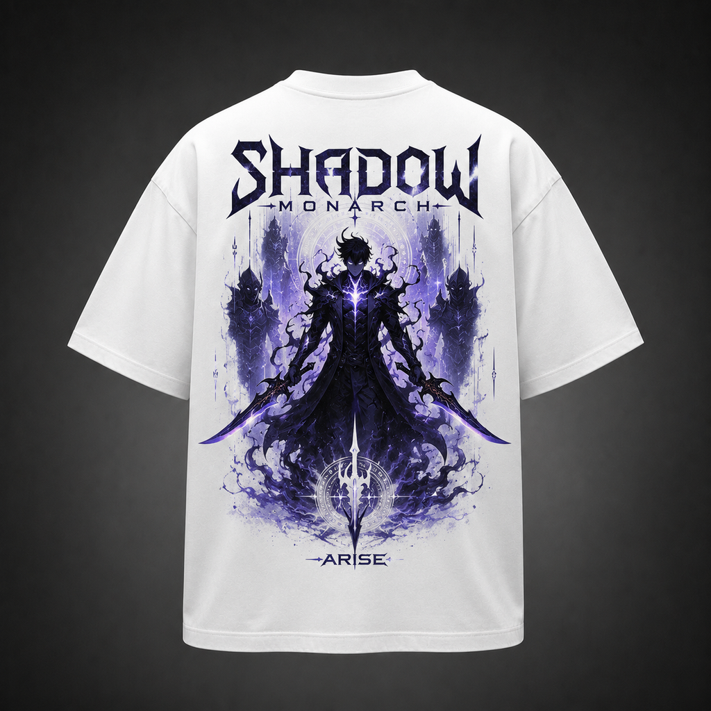 Sung Jin-Woo Solo Leveling Anime Graphic Tee - Shadow Monarch Arise
