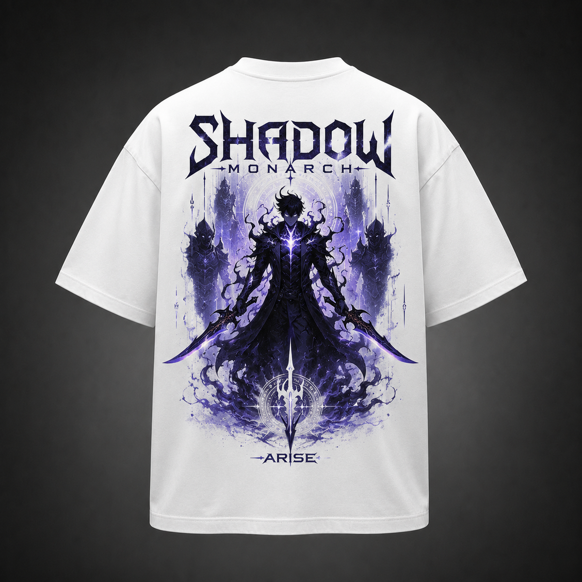 Sung Jin-Woo Solo Leveling Anime Graphic Tee - Shadow Monarch Arise