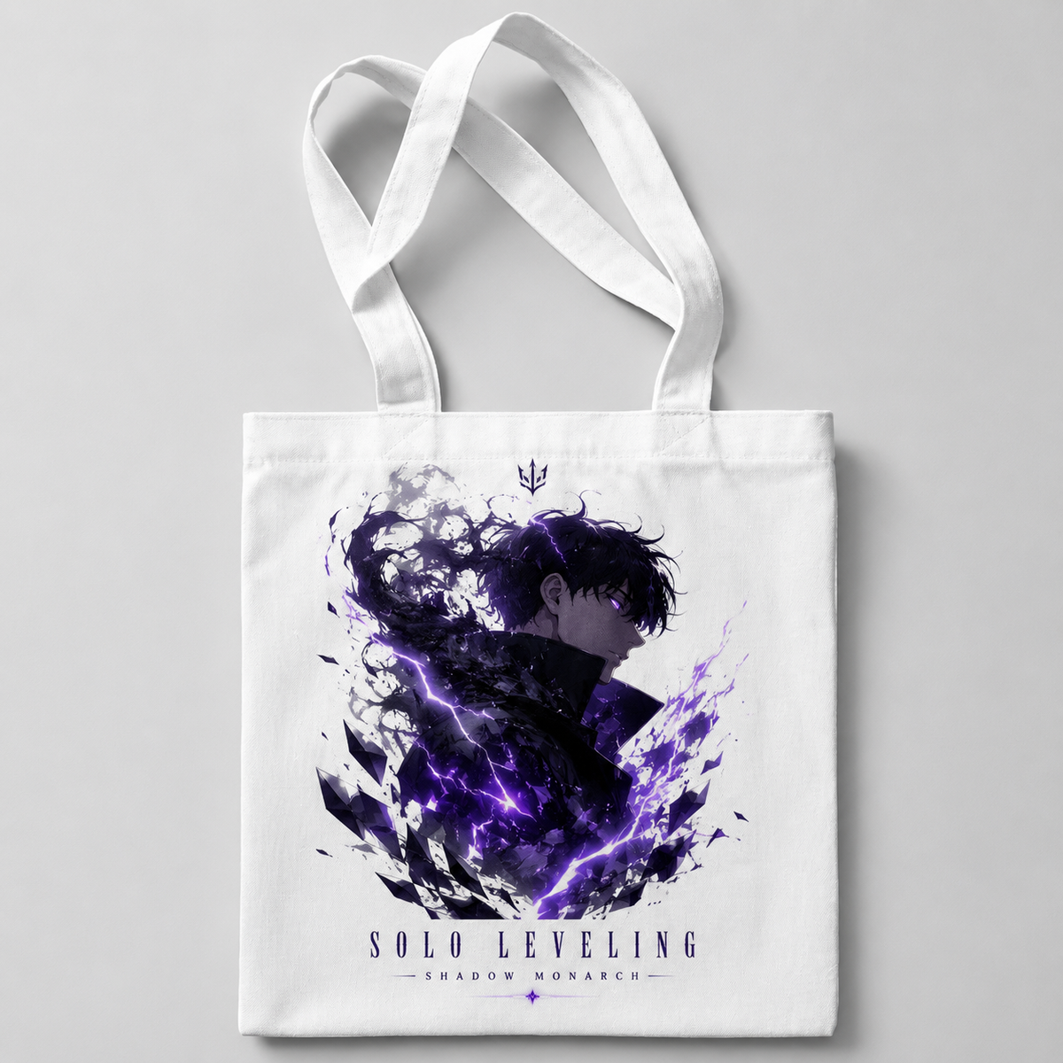 Sung Jin-Woo Solo Leveling Anime Canvas Tote Bag - Shadow Monarch Profile