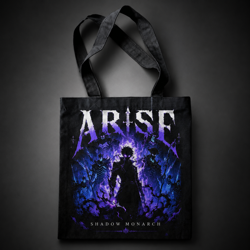 Sung Jin-Woo Solo Leveling Anime Canvas Tote Bag - Shadow Sovereign