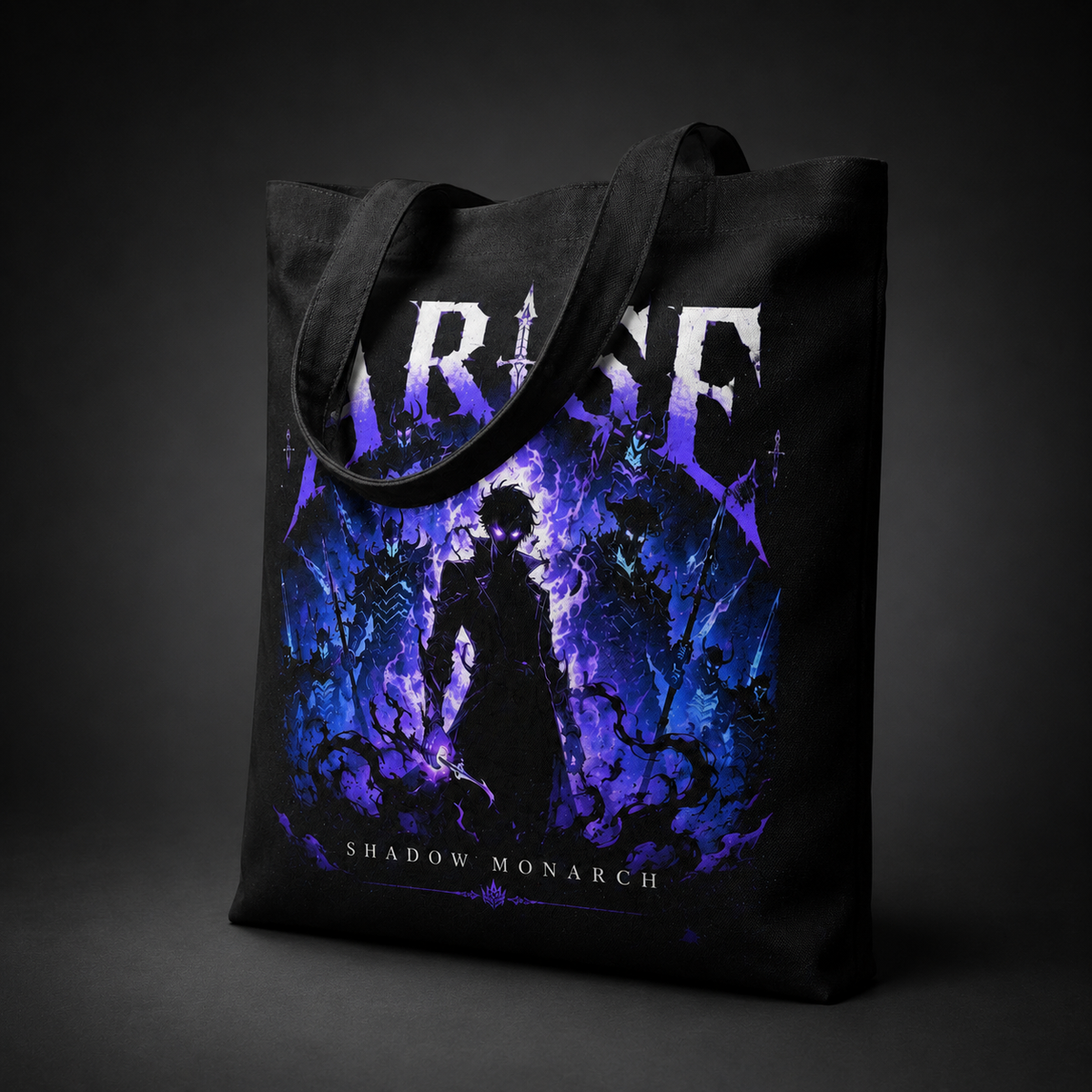 Sung Jin-Woo Solo Leveling Anime Canvas Tote Bag - Shadow Sovereign