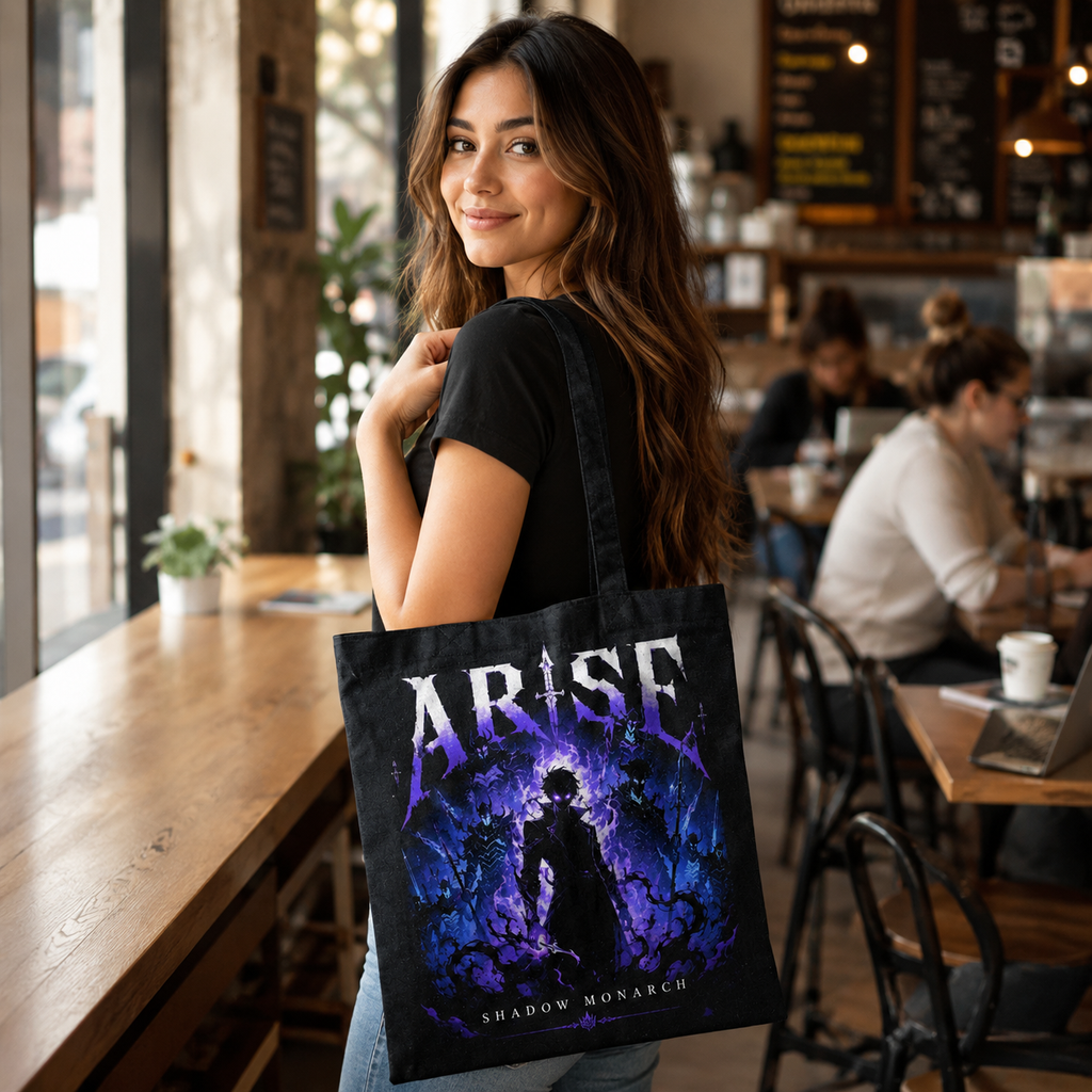 Sung Jin-Woo Solo Leveling Anime Canvas Tote Bag - Shadow Sovereign