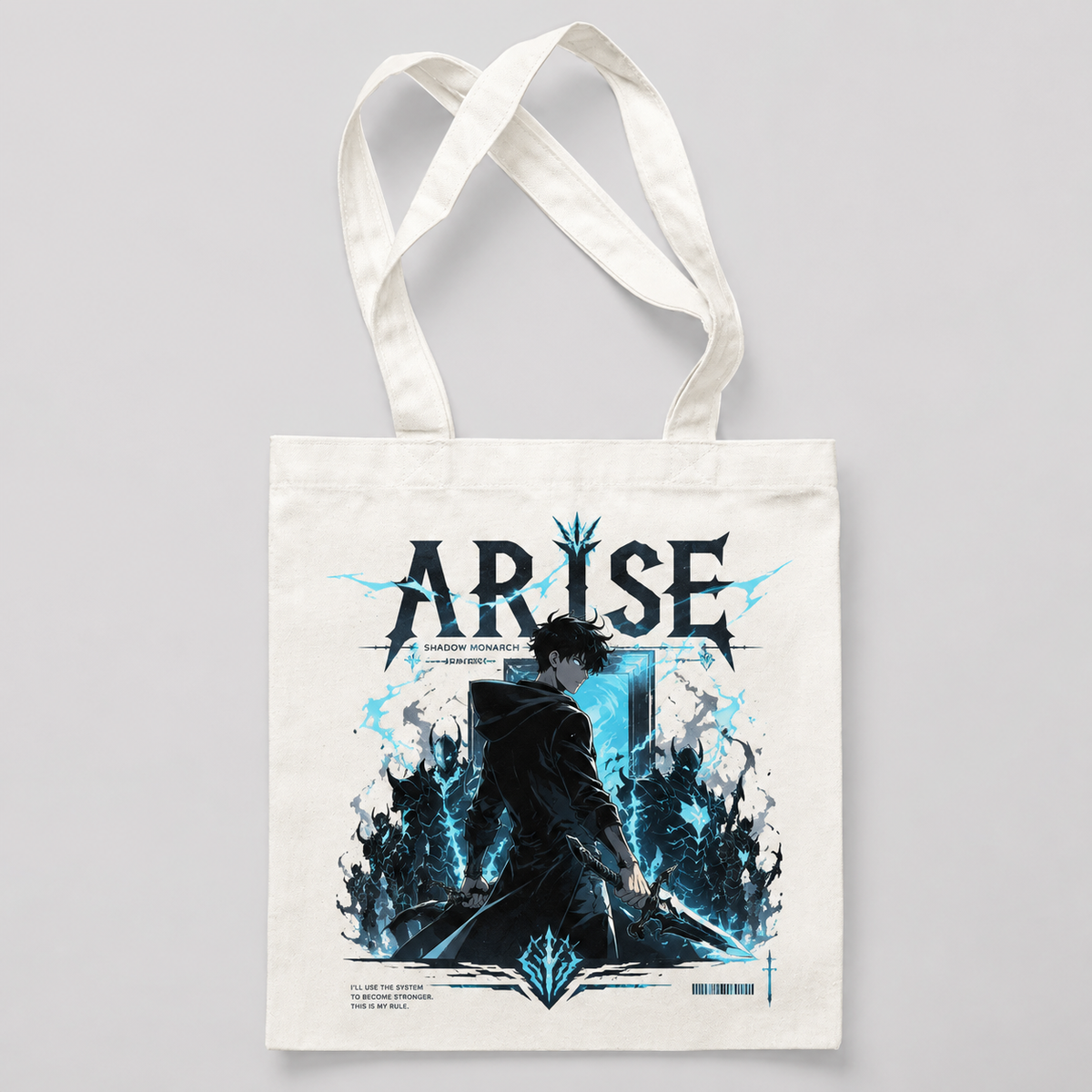 Sung Jin-Woo Solo Leveling Anime Canvas Tote Bag - System Rule