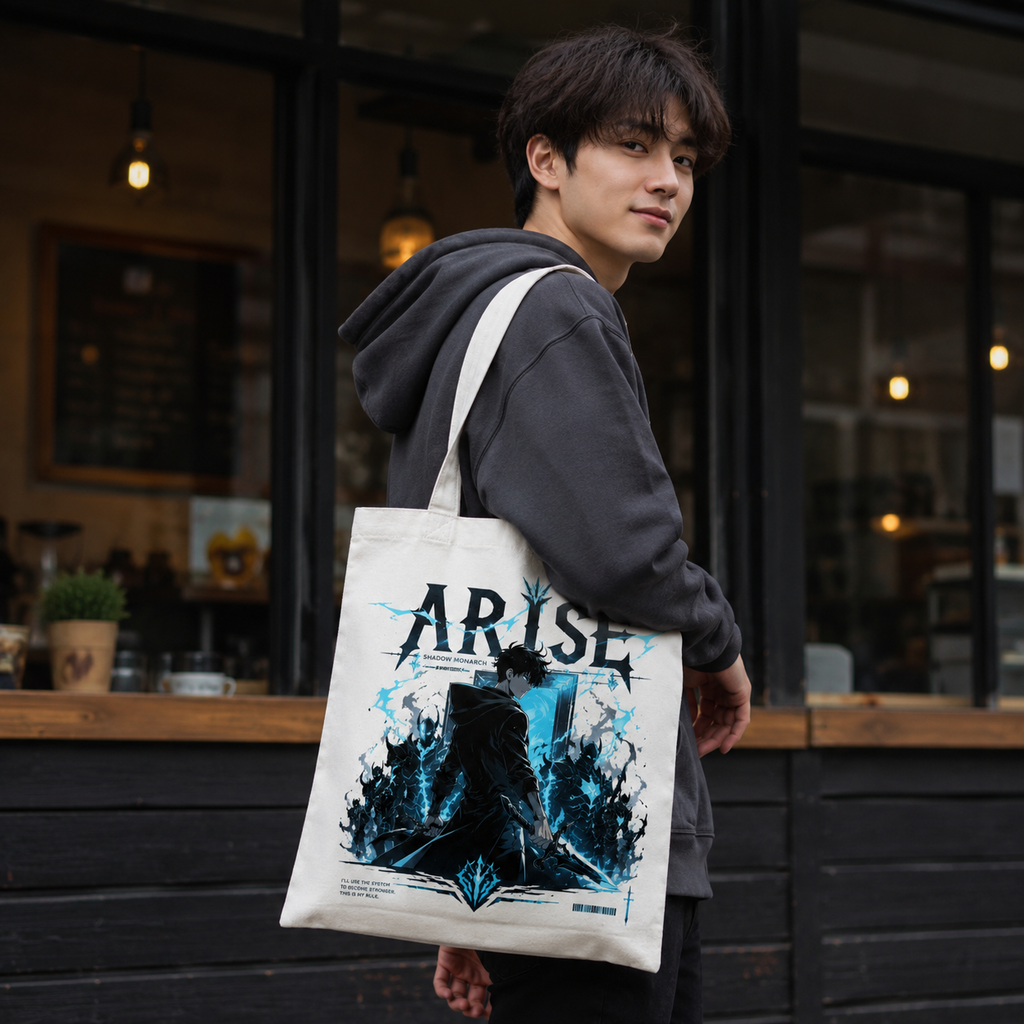 Sung Jin-Woo Solo Leveling Anime Canvas Tote Bag - System Rule