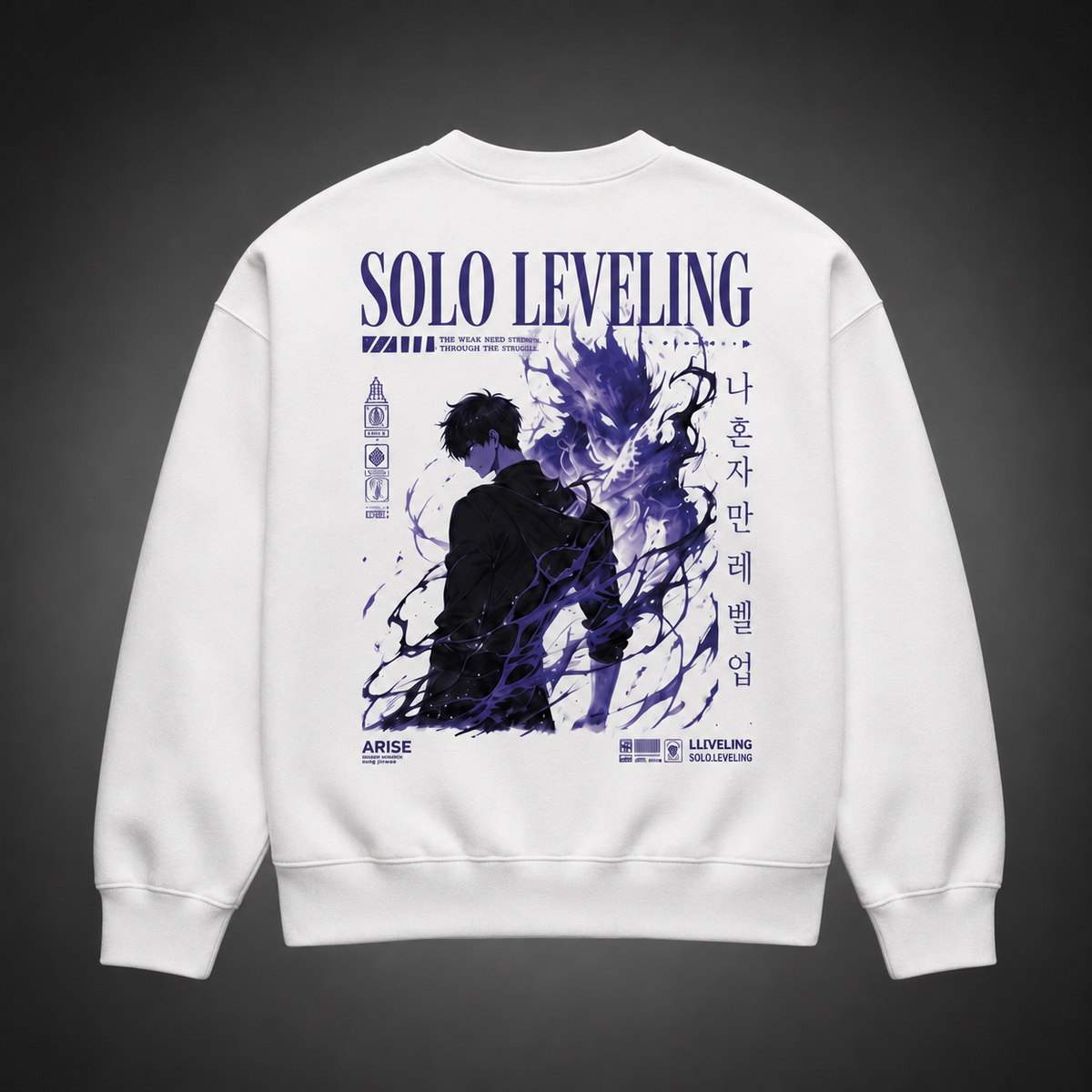 Sung Jin-Woo Solo Leveling Anime Sweatshirt - Weak Need Strength