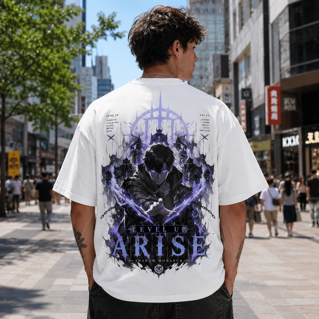 Sung Jinwoo Solo Leveling Anime Graphic Tee - Level Up Arise