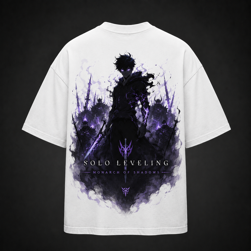 Sung Jinwoo Solo Leveling Anime Graphic Tee - Monarch Of Shadows
