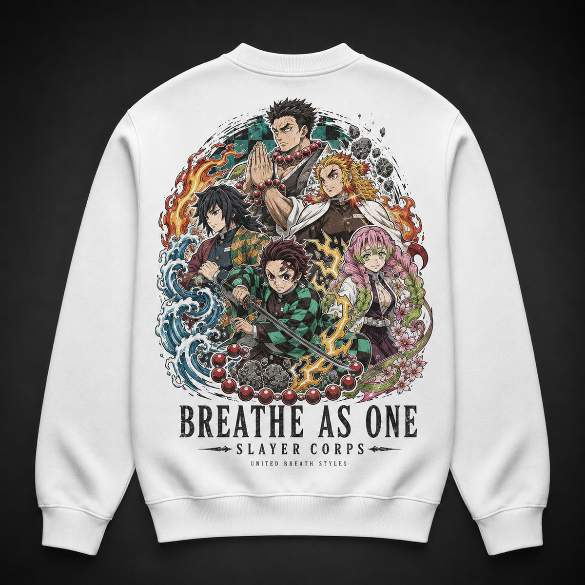 Tanjiro Kamado Demon Slayer Anime Sweatshirt - Breathe As One