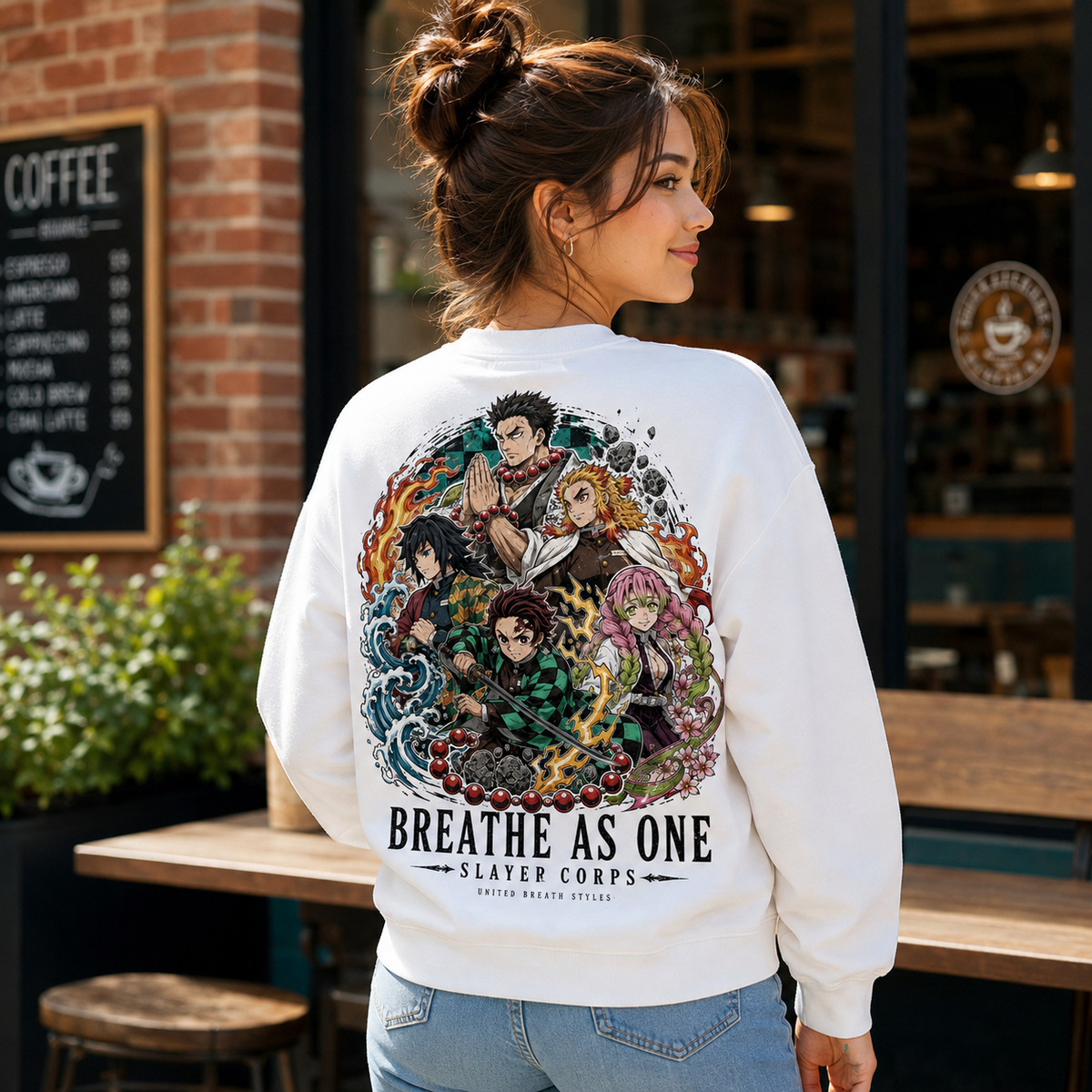 Tanjiro Kamado Demon Slayer Anime Sweatshirt - Breathe As One