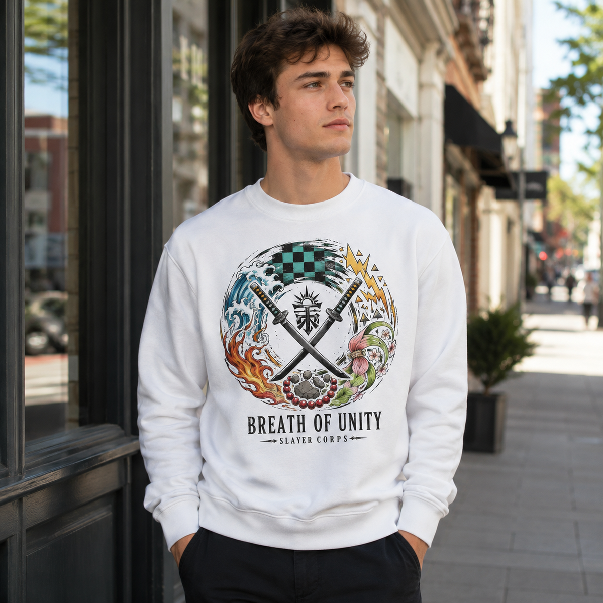 Tanjiro Kamado Demon Slayer Anime Sweatshirt - Breathe As One