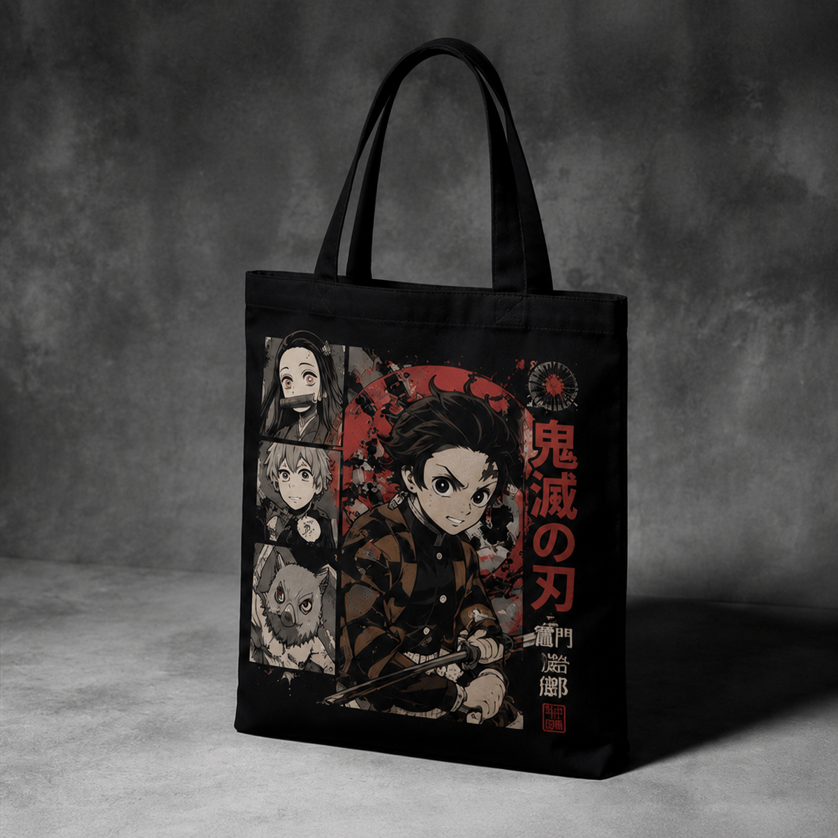 Tanjiro Kamado Demon Slayer Anime Canvas Tote Bag - Manga Panel Crew