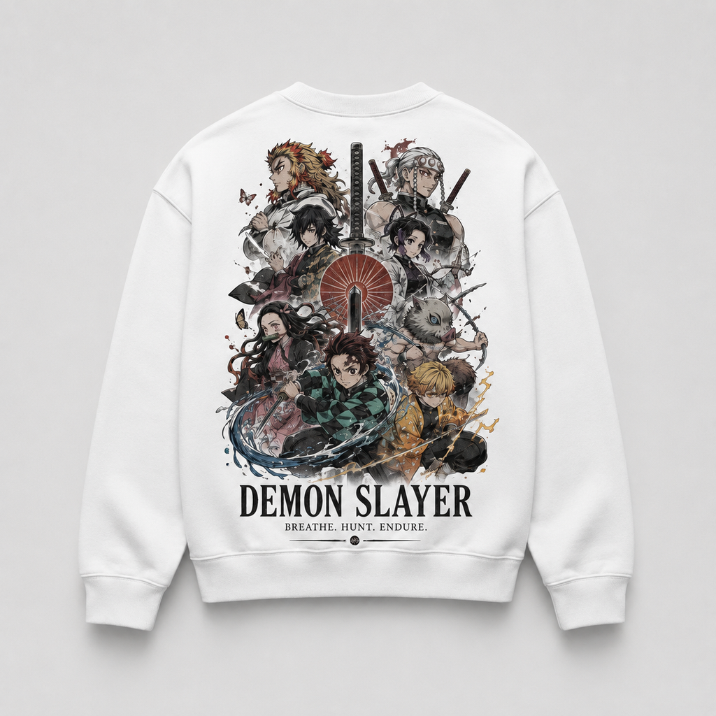 Tanjiro Kamado Demon Slayer Anime Sweatshirt - Slayer Ensemble Poster