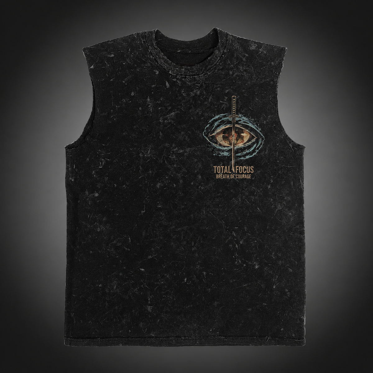 Tanjiro Kamado Demon Slayer Anime Tank Top - Total Focus Acid Wash Vest