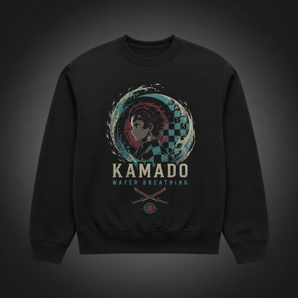 Tanjiro Kamado Demon Slayer Anime Sweatshirt - Water Breathing Surge