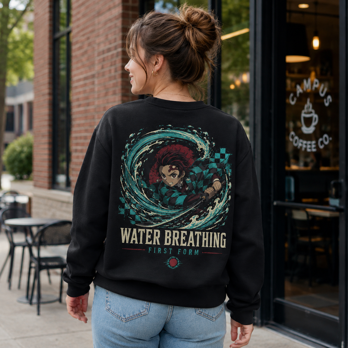 Tanjiro Kamado Demon Slayer Anime Sweatshirt - Water Breathing Surge