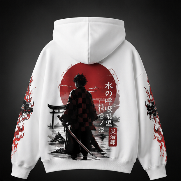 Tanjiro Kamado Demon Slayer Anime Hoodie - Water Breathing Tanjiro
