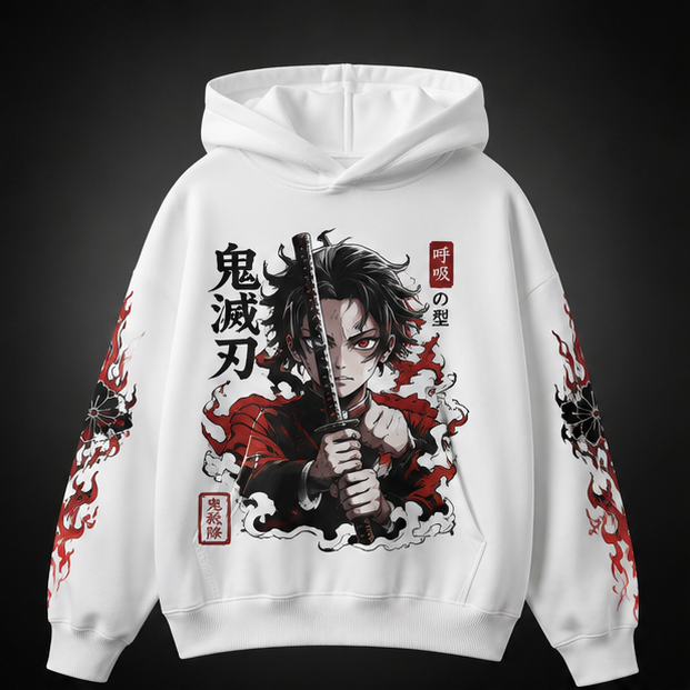 Tanjiro Kamado Demon Slayer Anime Hoodie - Water Breathing Tanjiro