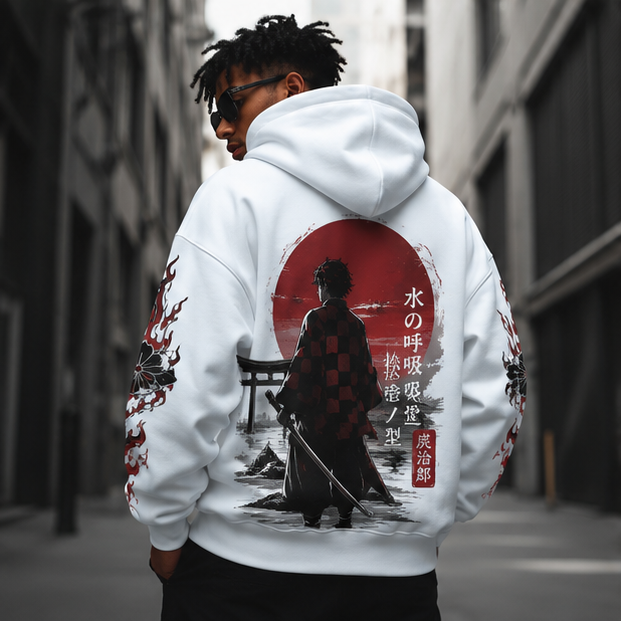 Tanjiro Kamado Demon Slayer Anime Hoodie - Water Breathing Tanjiro