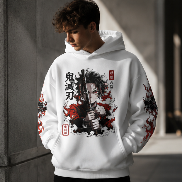 Tanjiro Kamado Demon Slayer Anime Hoodie - Water Breathing Tanjiro