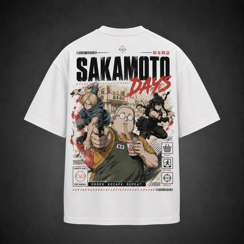 Taro Sakamoto & Heisuke Mashimo Sakamoto Days Anime Graphic Tee - Order Escape Repeat