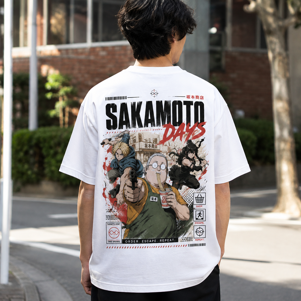 Taro Sakamoto & Heisuke Mashimo Sakamoto Days Anime Graphic Tee - Order Escape Repeat