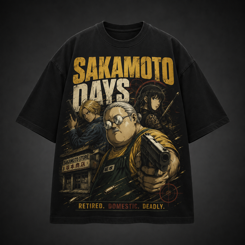 Taro Sakamoto Sakamoto Days Anime Graphic Tee - Retired Domestic Deadly