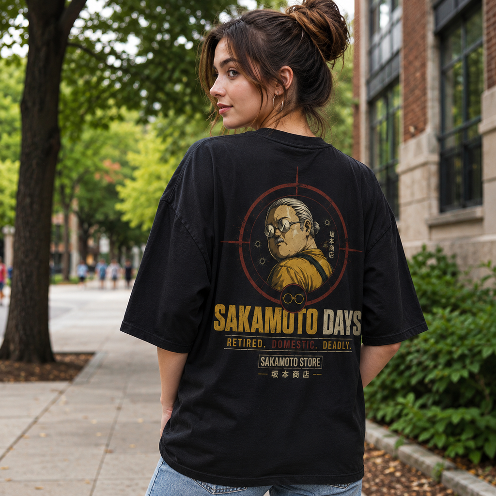 Taro Sakamoto Sakamoto Days Anime Graphic Tee - Retired Domestic Deadly