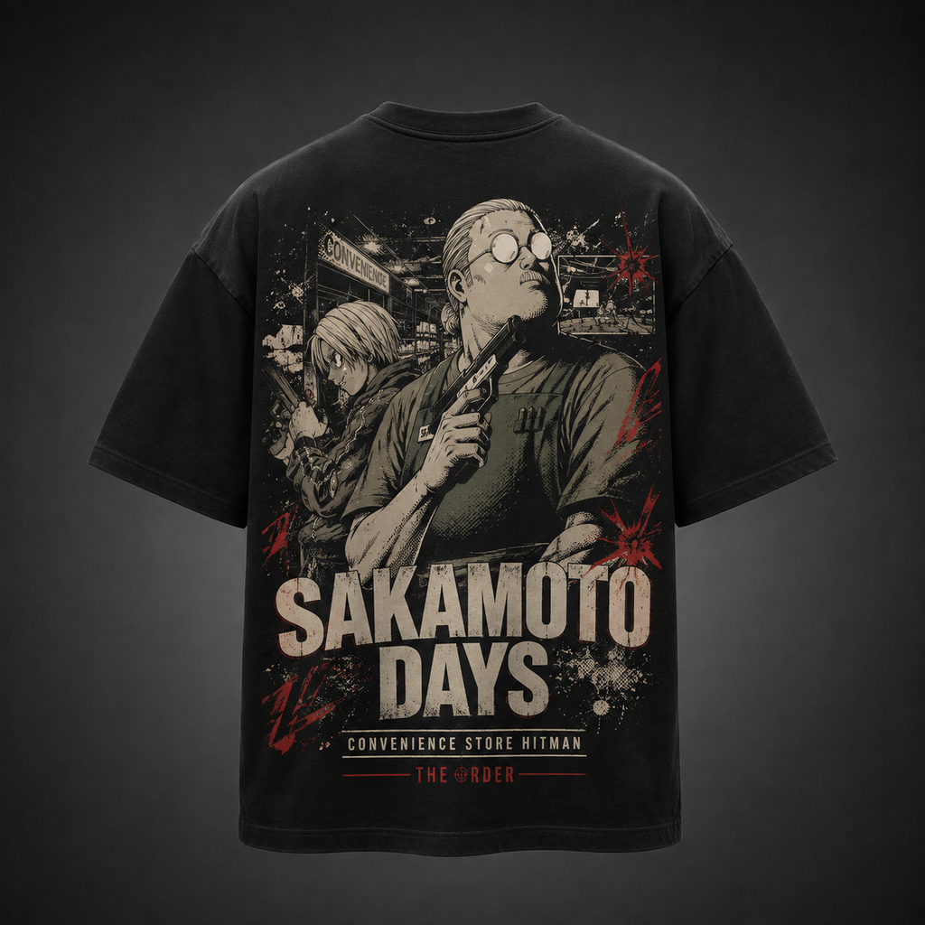 Taro Sakamoto & Shin Asakura Sakamoto Days Anime Graphic Tee - Convenience Store Hitman