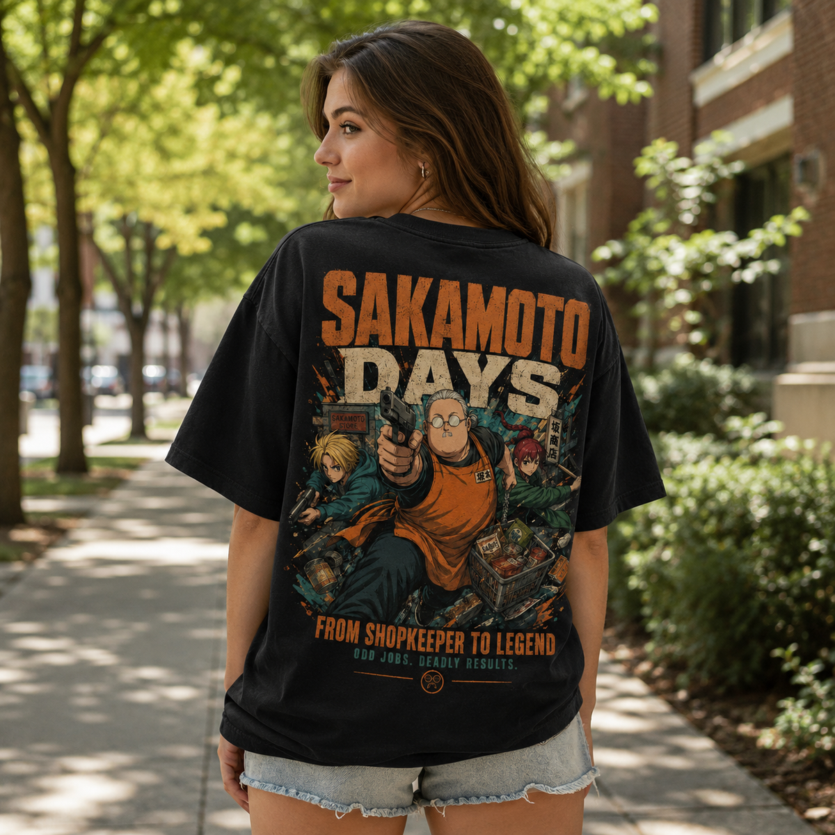 Taro Sakamoto & Shin Asakura Sakamoto Days Anime Graphic Tee - From Shopkeeper To Legend