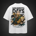 Taro Sakamoto & Shin Asakura Sakamoto Days Anime Graphic Tee - Odd Jobs Deadly Results