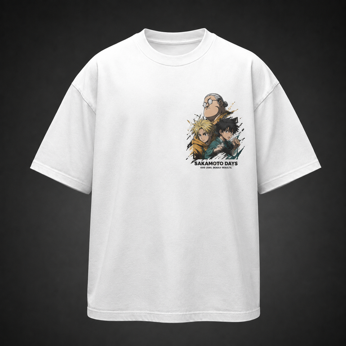 Taro Sakamoto & Shin Asakura Sakamoto Days Anime Graphic Tee - Odd Jobs Deadly Results