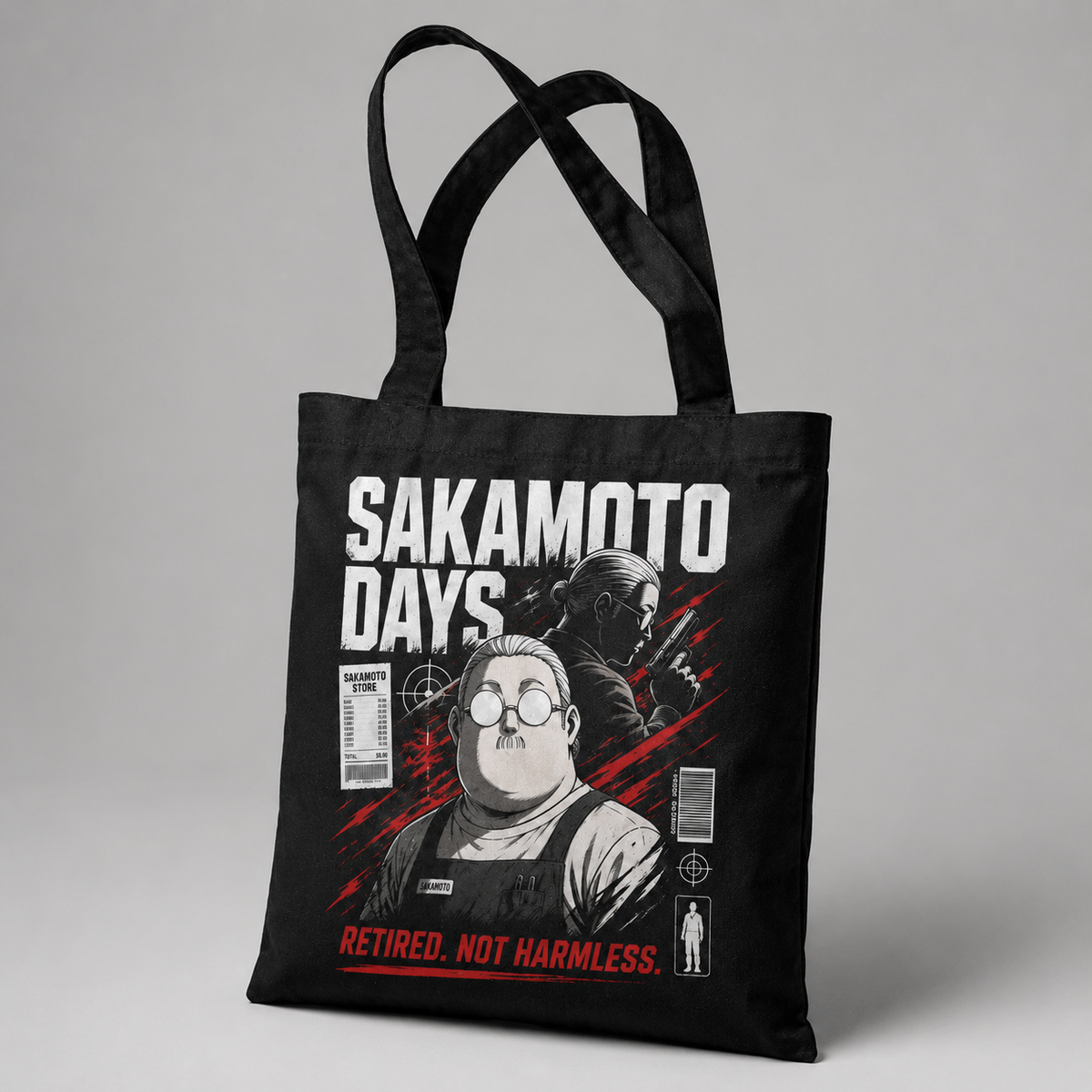 Taro Sakamoto & Shin Asakura Sakamoto Days Anime Canvas Tote Bag - Retired Not Harmless