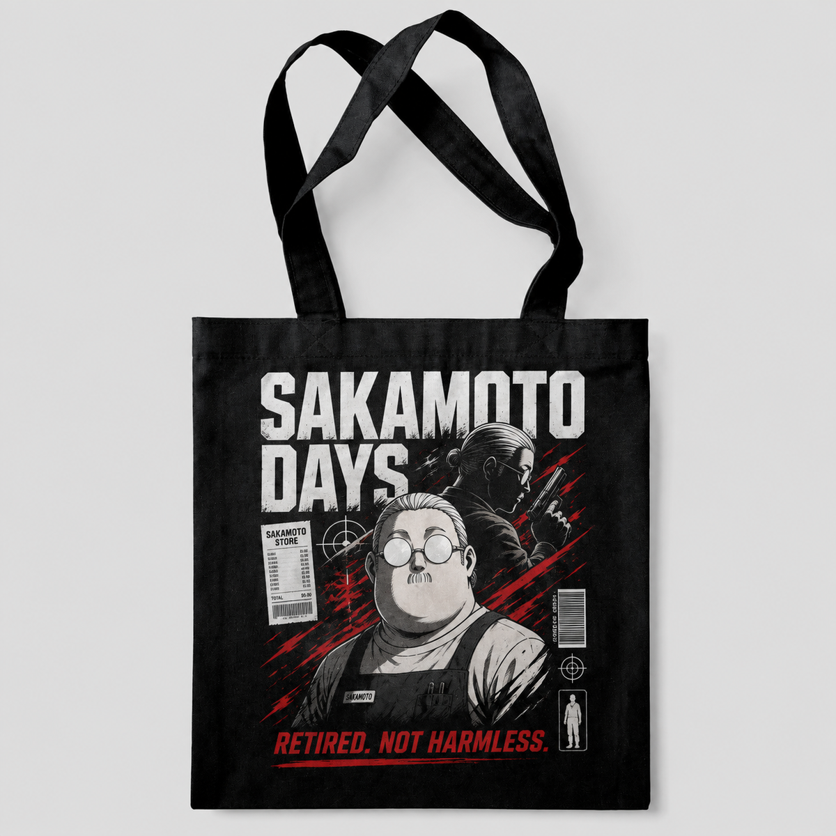 Taro Sakamoto & Shin Asakura Sakamoto Days Anime Canvas Tote Bag - Retired Not Harmless