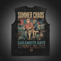 Taro Sakamoto & Shin Asakura Sakamoto Days Anime Tank Top - Summer Chaos Acid Wash Vest