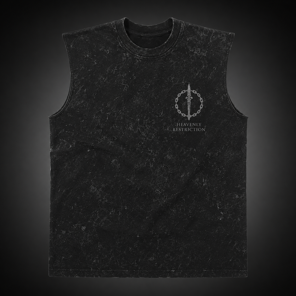 Toji Fushiguro Jujutsu Kaisen Anime Tank Top - Raw Instinct Acid Wash Vest