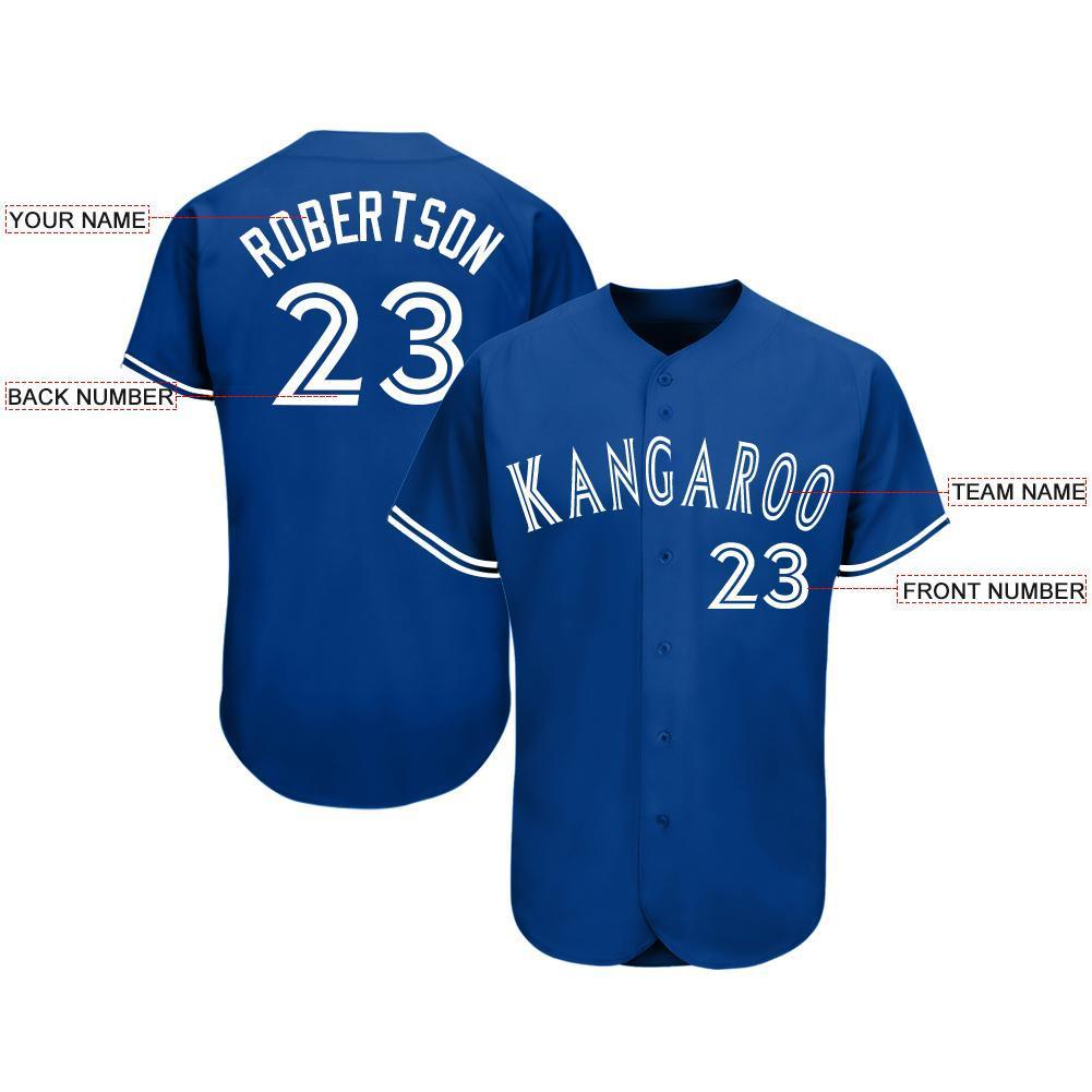 Custom Baseball Jersey - Royal White